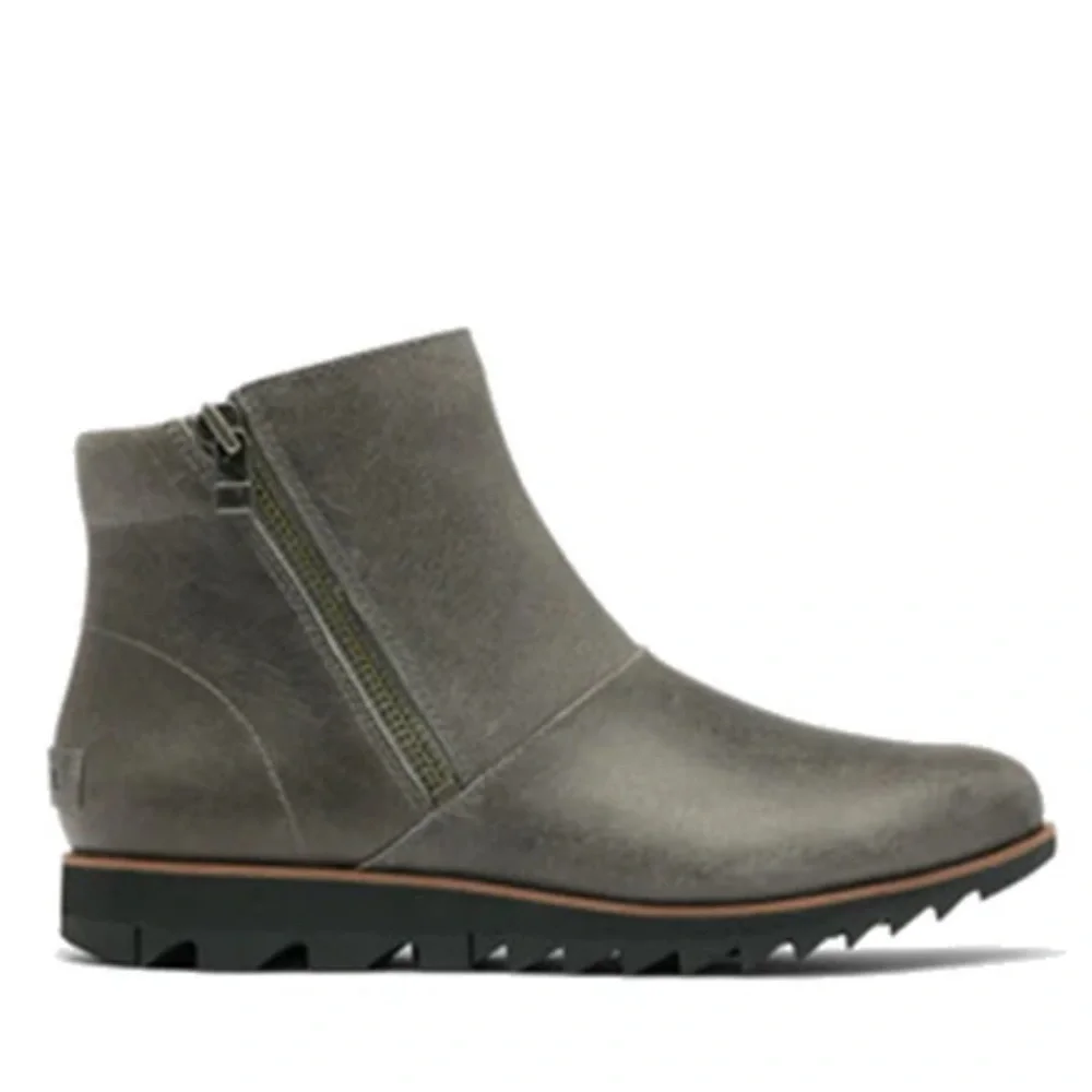 Sorel Harlow Zip Ankle Boot Quarry Leather